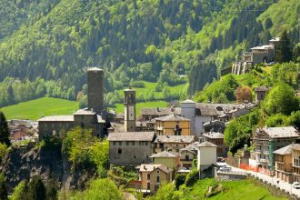 Il borgo di Gromo, nell'Alta Val Seriana